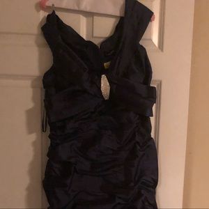 Dark Navy Evening Gown